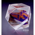 2"x2"x2" Acrylic Faceted Cube Paper Weight Award